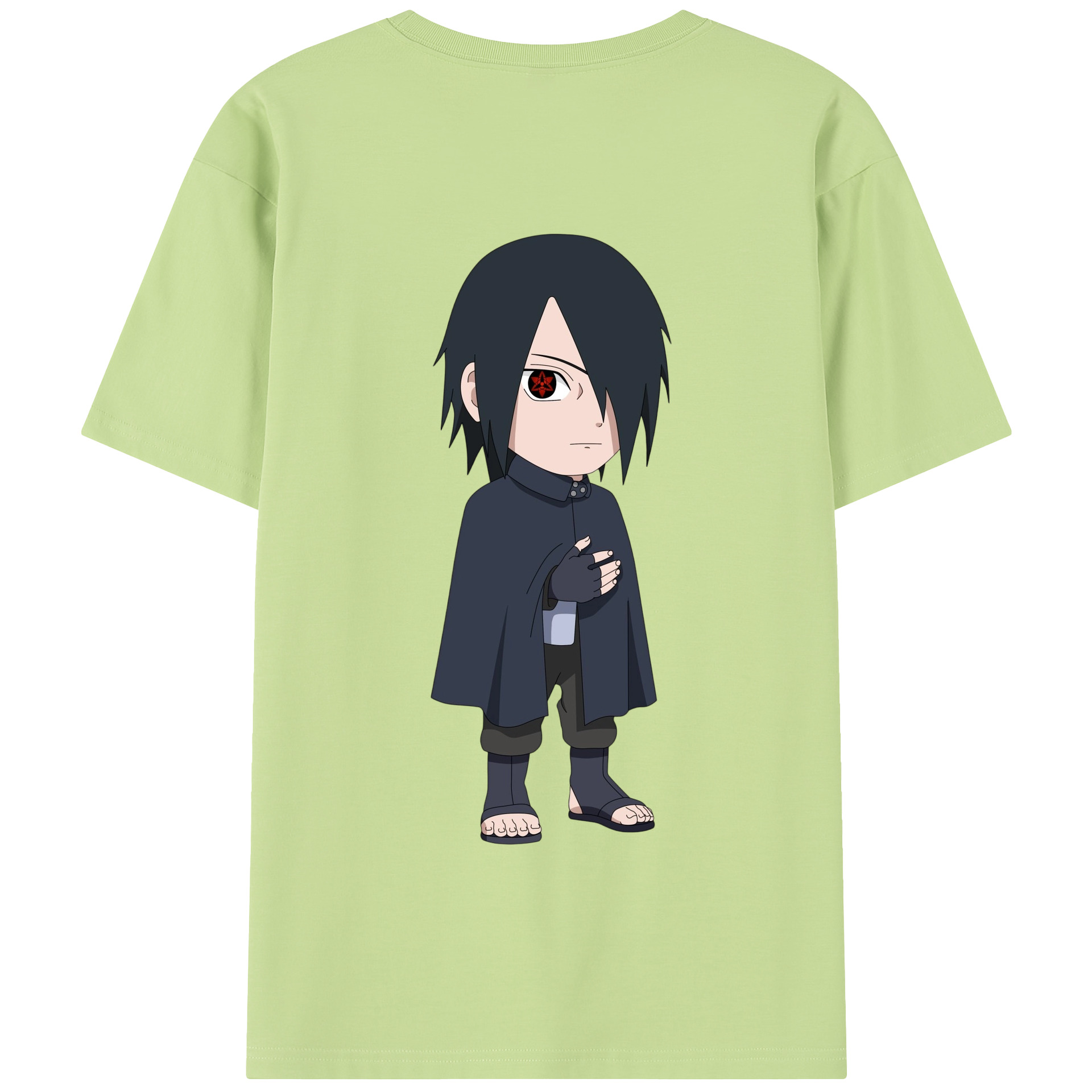 （画像用） NARUTO -ナルト- うちは サスケ Uchiha Sasuke 綿100％半袖Tシャツ（背面プリント）